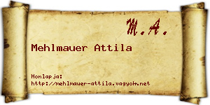 Mehlmauer Attila névjegykártya